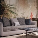 Salon con papel pintado