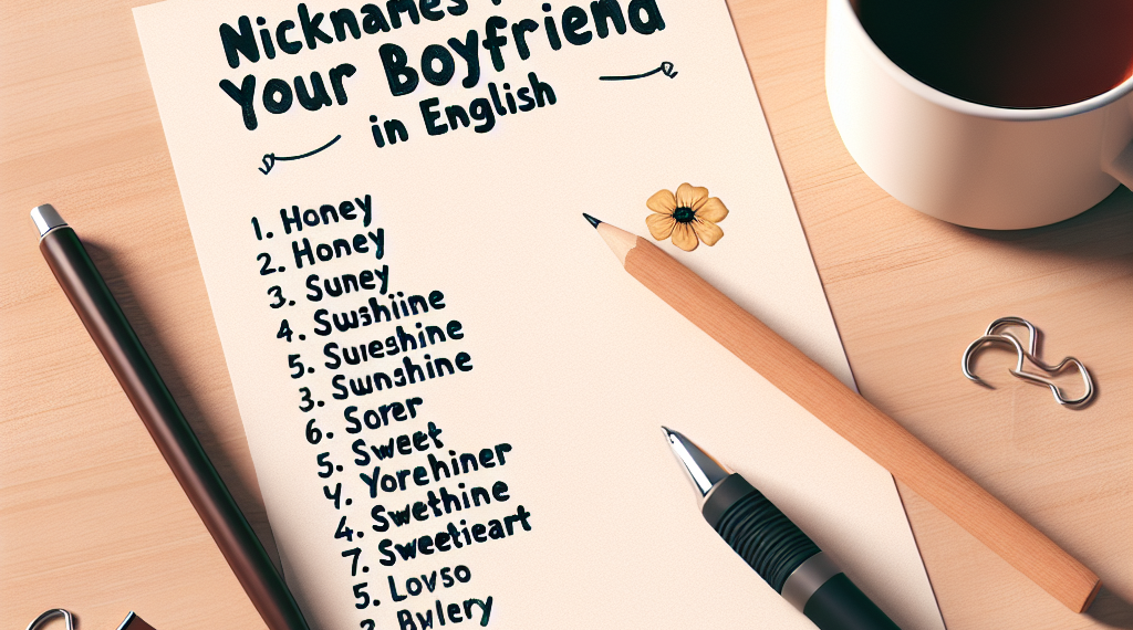 ℹ Esenciales y Originales: 50 Apodos Creativos para Tu Novio en Inglés