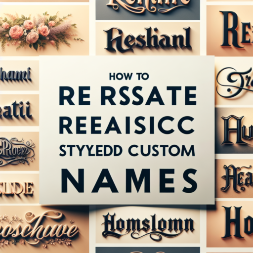 como hacer nombres personalizados