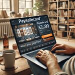 Persona utilizando Paysafecard para disfrutar de juegos en un casino online, destacando la comodidad y seguridad de este método de pago.